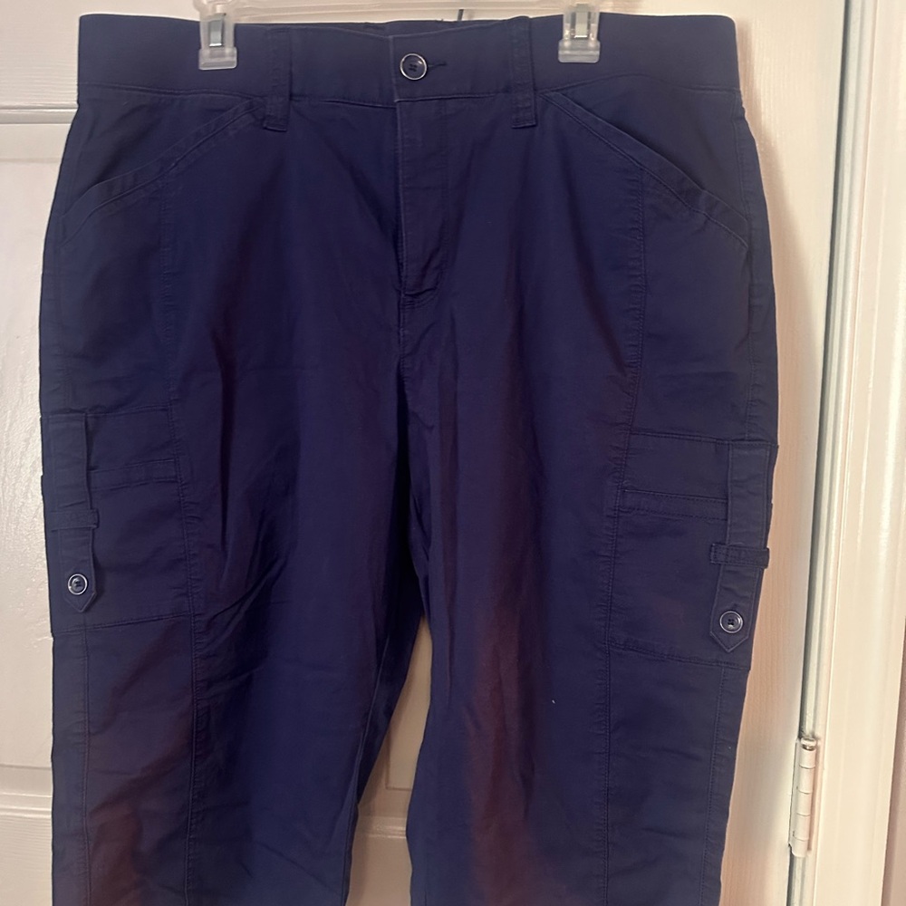 Lee Women's Relaxed Fit Mid Rise Pants - Dark Blue